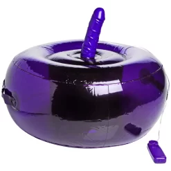 XR Brands Frisky Sit-and-Ride Opblaasbare Stoel Met Vibrerende Dildo