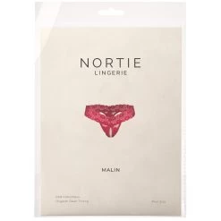 NORTIE Malin Red Orgasm Kruisloze Parel G-string Plus Size -Sinful 25242 nortie malin red crotchless orgasm pearl thong plus size 90 pack q100