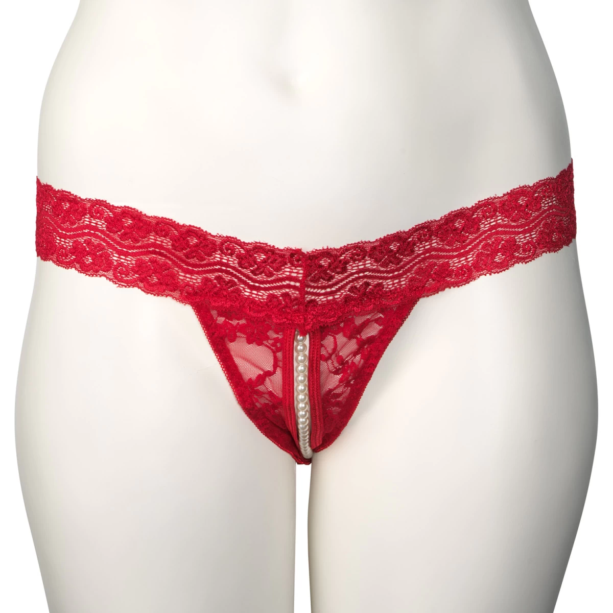 NORTIE Malin Red Orgasm Kruisloze Parel G-string Plus Size - Afbeelding 4