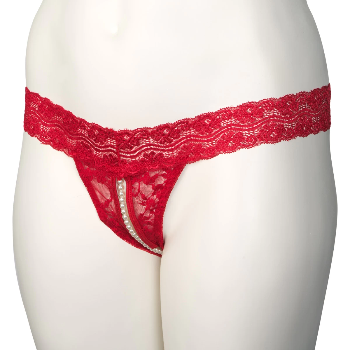 NORTIE Malin Red Orgasm Kruisloze Parel G-string Plus Size - Afbeelding 5