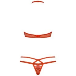Obsessive Red Kanten String En BH Set -Sinful 25877 obsessive red lace and string bra set 04 product q100