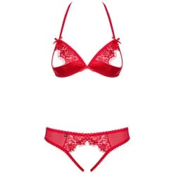 Obsessive Red Open BH Set -Sinful 25894 obsessive red open cup set 03 product q100