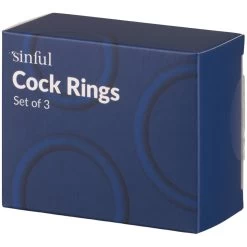 Sinful Business Blue Penisring Set Van 3 Stuks -Sinful 25931 sinful business blue cock ring set 3 pcs 90 pack q100
