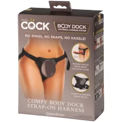 Pipedream King Cock Elite Comfy Body Dock Strap-On Harnas -Sinful 25987 king cock elite comfy body dock strap on harness 90 pack q100
