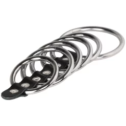 Rimba Metalen Penisringen-koker Met Balring -Sinful 26327 rimba metal cockrings tube with ball ring 04 product q100