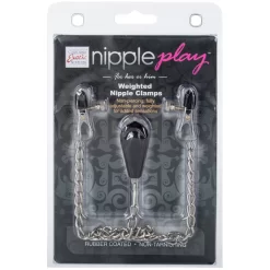 CalExotics Tepelklemmen Met Gewicht Met Rubberen Coating -Sinful 26334 calexotics weighted nipple clamps 90 pack q100