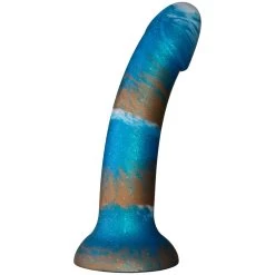 Baseks Copper Blue Silicone Dildo Met Zuignap 18 Cm