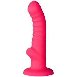 Baseks Ribbed Stimulation Siliconen Dildo 17 Cm