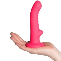 Baseks Ribbed Stimulation Siliconen Dildo 17 Cm -Sinful 26368 baseks ribbed stimulation silicone dildo 50 hand q100 1
