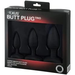Nexus Buttplug Set Van Drie -Sinful 26405 nexus butt plug trio set 90 pack q100