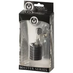 XR Brands Master Series Onus Tepelklem Met Magnetische Gewichten 5 XR Brands Master Series Onus Tepelklem Met Magnetische Gewichten -Sinful 26416 master series onus nipple clip with magnet weights 90 pack q100