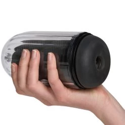 Sinful Spiral Black Masturbator -Sinful 26628 sinful spiral male masturbator black 50 hand q100