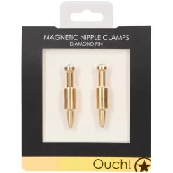 Ouch! Magnetische Tepelklemmen Met Diamanten Pin 11 Ouch! Magnetische Tepelklemmen Met Diamanten Pin -Sinful 26810 ouch magnetic nipple clamps 90 pack q100