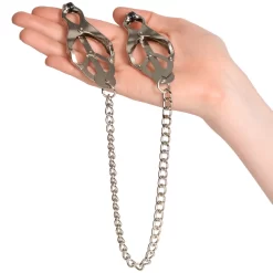 Mister B Pinch Japanese Clover Tepelklemmen Met Ketting -Sinful 26819 mister b pinch japanese nipple clamps with chain 50 hand q100