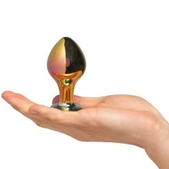 Sinful Rainbow Glazen Buttplug -Sinful 26834 sinful rainbow glass butt plug 50 hand q100