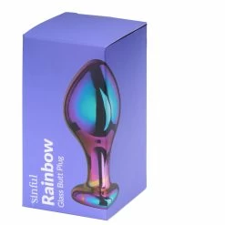 Sinful Rainbow Glazen Buttplug -Sinful 26834 sinful rainbow glass butt plug 90 pack q100