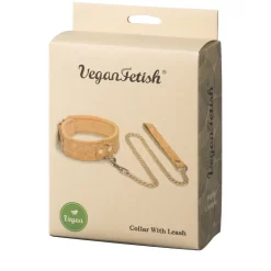 Orion Vegan Fetish Halsband Van Kurk Met Riem -Sinful 26951 vegan fetish cork collar with leash 90 pack q100