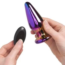 Dream Toys Glamour Glass Vibe Buttplug Met Tapstoelopende Punt En Afstandsbediening -Sinful 26967 dream toys glass tapered remote controlled butt plug 52 hand q100