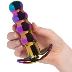 Dream Toys Glamour Buttplug Met Glaskralen En Afstandsbediening -Sinful 26968 dream toys glass beaded remote controlled butt plug 50 hand q100
