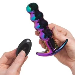 Dream Toys Glamour Buttplug Met Glaskralen En Afstandsbediening -Sinful 26968 dream toys glass beaded remote controlled butt plug 52 hand q100