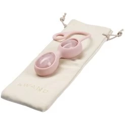 Le Wand Yoni Rose Quartz Dubbele Kegelballen -Sinful 27101 le wand yoni quartz double kegel balls 04 product q100