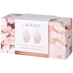 Le Wand Yoni Rose Quartz Dubbele Kegelballen -Sinful 27101 le wand yoni quartz double kegel balls 90 pack q100
