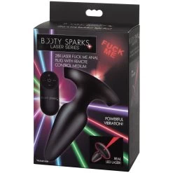XR Brands Booty Sparks Laser Series Fuck Me Medium Buttplug Met Afstandsbediening -Sinful 27123 booty sparks medium fuck me remote controlled butt plug 90 pack q100