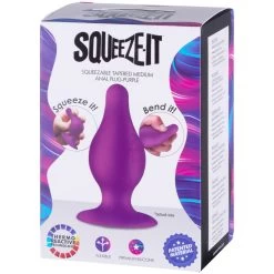 XR Brands Squeeze-It Squeezable Buttplug Medium 11 XR Brands Squeeze-It Squeezable Buttplug Medium -Sinful 27346 squeeze it squeezable medium butt plug 90 pack q100