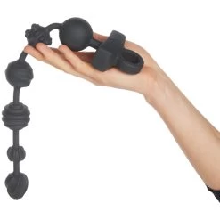 XR Brands Master Series Dark Rattler Vibrerende Anale Kralen Met Afstandsbediening -Sinful 27354 master series dark rattler remote controlled vibrating anal beads 50 hand q100