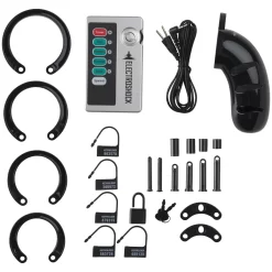 Electroshock E-stim Kuisheidskooi -Sinful 27373 electroshock e stim chastity device 80 boxcontents q100
