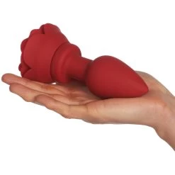 XR Brands Booty Sparks Rose Vibrerende Buttplug Large -Sinful 27418 booty sparks large vibrating rose butt plug 50 hand q100