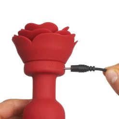 XR Brands Booty Sparks Rose Vibrerende Buttplug Large -Sinful 27418 booty sparks large vibrating rose butt plug 52 hand q100