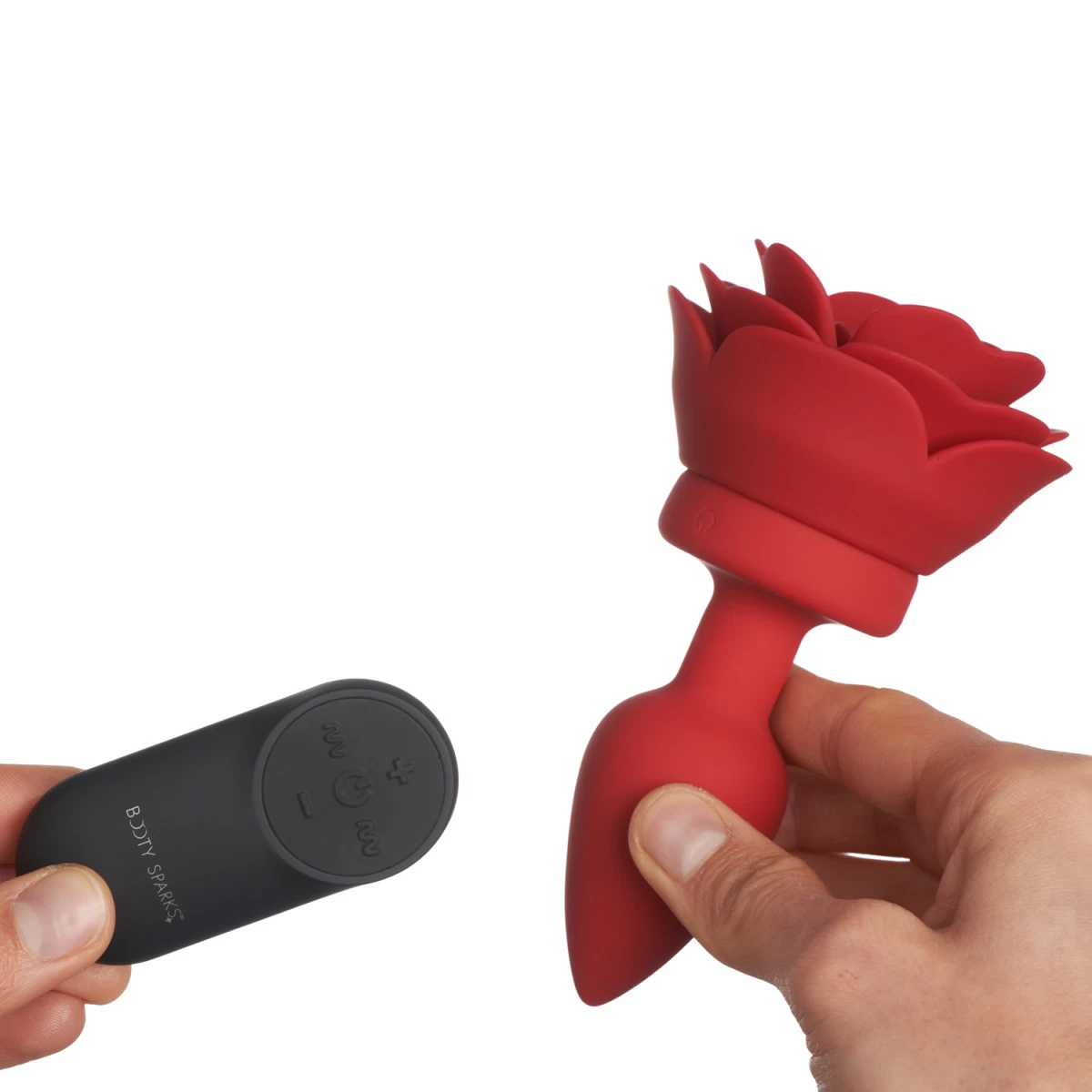 XR Brands Booty Sparks Rose Vibrerende Buttplug Small 7 XR Brands Booty Sparks Rose Vibrerende Buttplug Small - Afbeelding 7