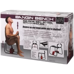 XR Brands LoveBotz Bangin Bench EZ-Ride Seks Stoel Met Handgrepen -Sinful 27567 lovebotz bangin bench extreme sex stool with handles 90 pack q100