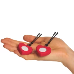 XR Brands Charmed Light Up Heart Tepelklemmen -Sinful 27569 charmed led heart tweezer nipple clamps 50 hand q100