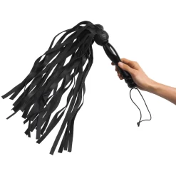Mister B Impact Leren Flogger Met Houten Handvat -Sinful 27571 mister b impact leather flogger with wooden handle 50 hand q100