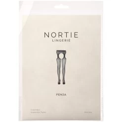 NORTIE Fenja Kruisloze Jarretel Panty -Sinful 27774 nortie fenja crotchless suspender tights 90 pack q100