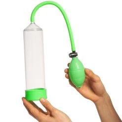 Shots Ouch! Glow In The Dark Classic Penispomp -Sinful 27815 ouch glow in the dark penis pump 50 hand q100