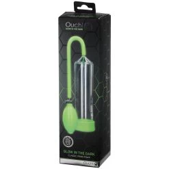 Shots Ouch! Glow In The Dark Classic Penispomp -Sinful 27815 ouch glow in the dark penis pump 90 pack q100