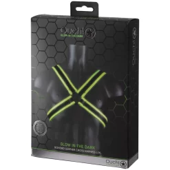 Shots Ouch! Glow In The Dark Kruis Borstharnas -Sinful 27866 ouch glow in the dark cross chest harness 90 pack q100