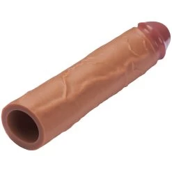 Pipedream Fantasy X-tensions Elite Tan Penis Sleeve Extension -Sinful 27894 fantasy x tensions elite remote controlled vibrating penis sleeve tan 03 product q100