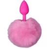Baseks Pink Furry Bunny Tail Buttplug