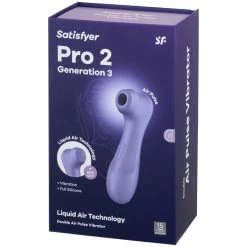 Satisfyer Pro 2 Generation 3 Lilac Liquid Air Luchtdruk Vibrator -Sinful 28279 satisfyer pro 2 generation 3 lilac liquid air clitoral stimulator 90 pack q100 1