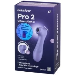 Satisfyer Pro 2 Generation 3 Lilac Liquid Air Luchtdruk Vibrator Met App -Sinful 28280 satisfyer pro 2 generation 3 lilac liquid air app controlled clitoral stimulator 90 pack q100